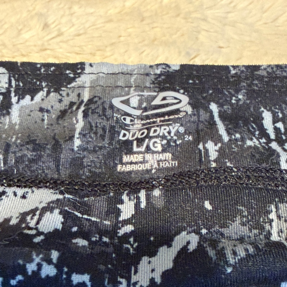 Champion Duo Dry Black and White Leggings